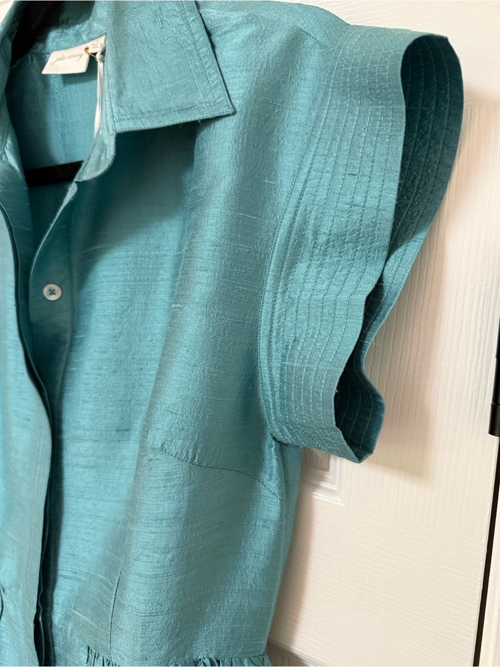 NWT Julia Amory Silk Dupioni Betty Dress in Ocean - Sz. Small - Picture 6 of 11